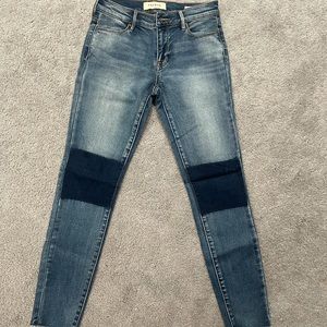 PacSun Super Stretch Ankle Jegging with Blue Knee Patches